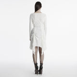 Punk swing collar dress