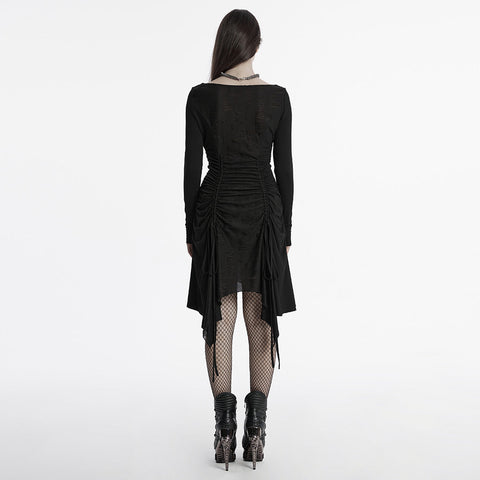 Punk swing collar dress