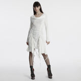 Punk swing collar dress