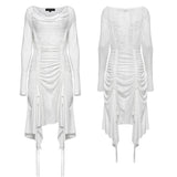 Punk swing collar dress