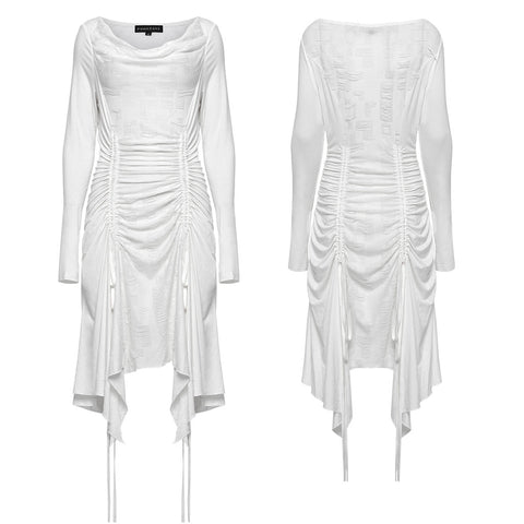 Punk swing collar dress