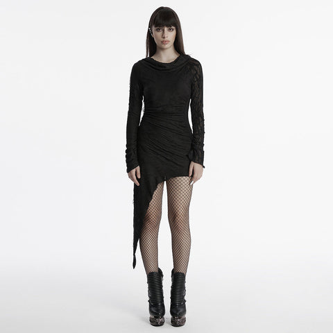 Punk Irregular Hooded Dress