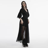 Goth Elegant V-Neck Lace Dress