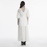 Goth Elegant V-Neck Lace Dress