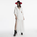 Goth Elegant V-Neck Lace Dress