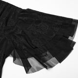 Goth Elegant V-Neck Lace Dress
