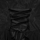 Goth Elegant V-Neck Lace Dress