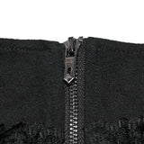 Punk pleated leather skirt