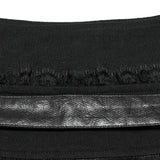 Punk pleated leather skirt