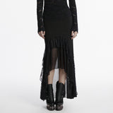 Knitted asymmetrical goth skirt