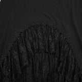 Knitted asymmetrical goth skirt