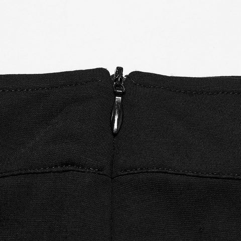 Knitted asymmetrical goth skirt