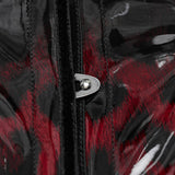 Goth leopard print patent leather corset