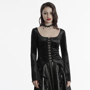 Goth Gradient Printed Velvet T-shirt