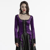 Goth Gradient Printed Velvet T-shirt