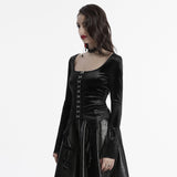Goth Gradient Printed Velvet T-shirt