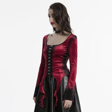 Goth Gradient Printed Velvet T-shirt