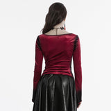 Goth Gradient Printed Velvet T-shirt