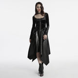 Goth Gradient Printed Velvet T-shirt