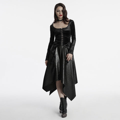 Goth Gradient Printed Velvet T-shirt