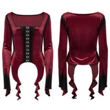 Goth Gradient Printed Velvet T-shirt