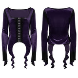 Goth Gradient Printed Velvet T-shirt
