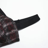 Punk gradient plaid vest
