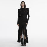 Gothic stand collar lace T-shirt