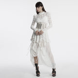 Gothic stand collar lace T-shirt