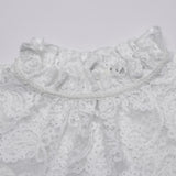 Gothic stand collar lace T-shirt