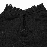 Gothic stand collar lace T-shirt