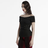 Goth Off-shoulder T-shirt