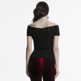 Goth Off-shoulder T-shirt