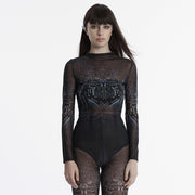 Cyber Skull Gradient Printed T-shirt