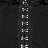 Sexy Ruffled Daily Gothic T-shirt