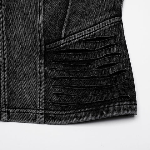 Apocalypse punk denim T-shirt