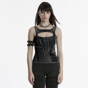 Apocalypse punk denim T-shirt