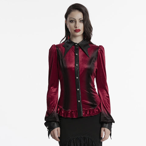 Goth gradient printed shirt