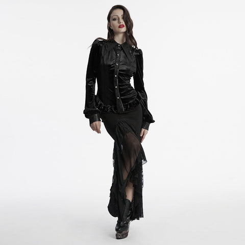 Goth gradient printed shirt
