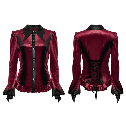 Goth gradient printed shirt