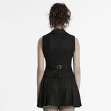 Goth Academy style lapel vest