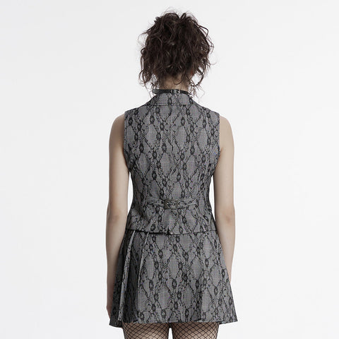 Goth Academy style lapel vest