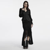Goth lantern sleeve jacquard shirt