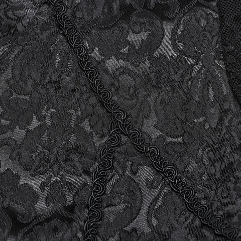 Goth lantern sleeve jacquard shirt