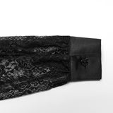 Goth lace transparent shirt