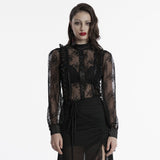 Goth lace transparent shirt