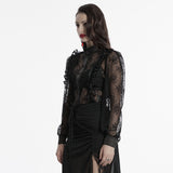 Goth lace transparent shirt
