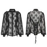 Goth lace transparent shirt