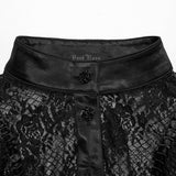 Goth lace transparent shirt
