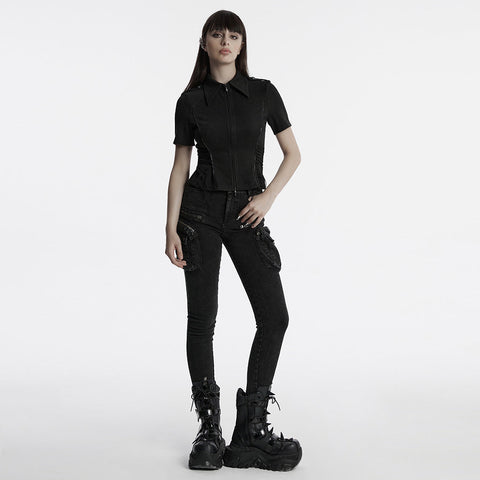 Punk military style shirt